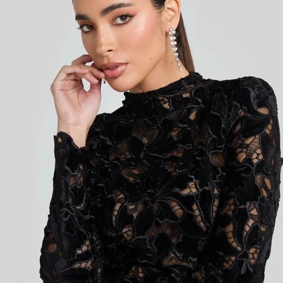 Nadine Merabi Lydia Black Dress - Picture 4 of 4